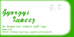 gyorgyi kupecz business card